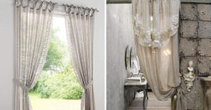 Ispirazioni tende shabby chic per soggiorno, cucina, camera e bagno.
