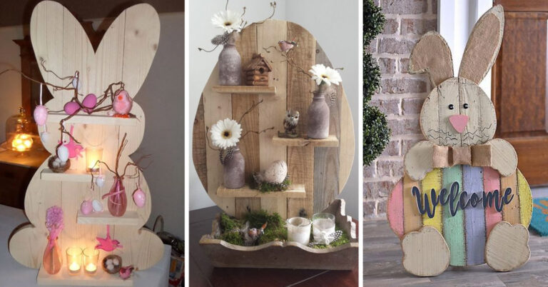 Decorazioni pasquali fai da te con i pallet! 14 lavoretti da copiare decorazioni fai da te con i pallet