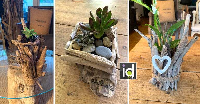 Una fioriera fai da te con legnetti di mare! 9 idee da copiare Una fioriera fai da te con legnetti di mare