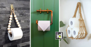 Porta rotoli fai da te per decorare il bagno
