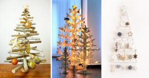 Un albero di Natale in legno