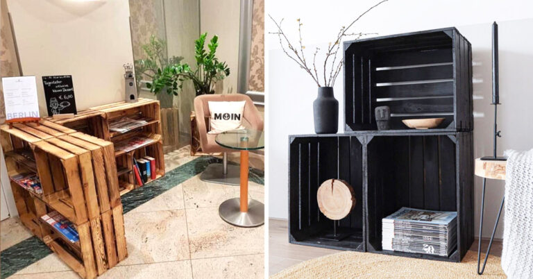 7 modi creativi per arredare con le cassette di legno: ispiratevi 7 modi per arredare con le cassette di legno