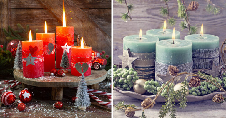 Le composizioni natalizie con le candele: lasciatevi incantare composizioni natalizie con le candele