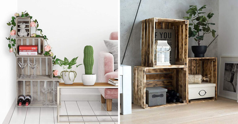 Un mobiletto fai da te con le cassette in legno: 9 idee per il salotto salotto
