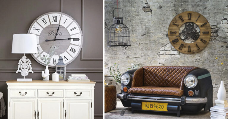 Orologi da parete Maisons du Monde: 10 idee per un soggiorno in stile vintage orologi-da-parete-maisons-du-monde