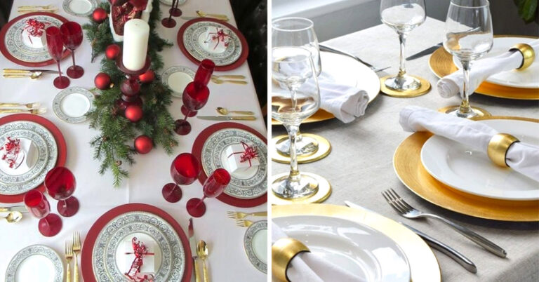 I sottopiatti natalizi: 3 abbinamenti per una tavola bellissima sottopiatti natalizi