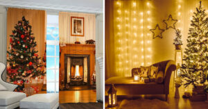 Tende natalizie salotto.