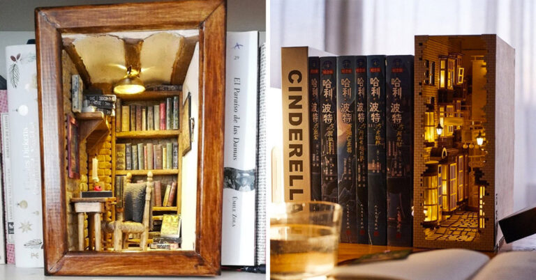 Fermalibri creativi per mensole: 6 esempi assolutamente da non perdere Fermalibri creativi per mensole