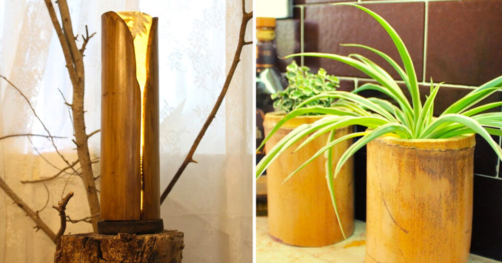 Decorazioni in bambù per la casa.