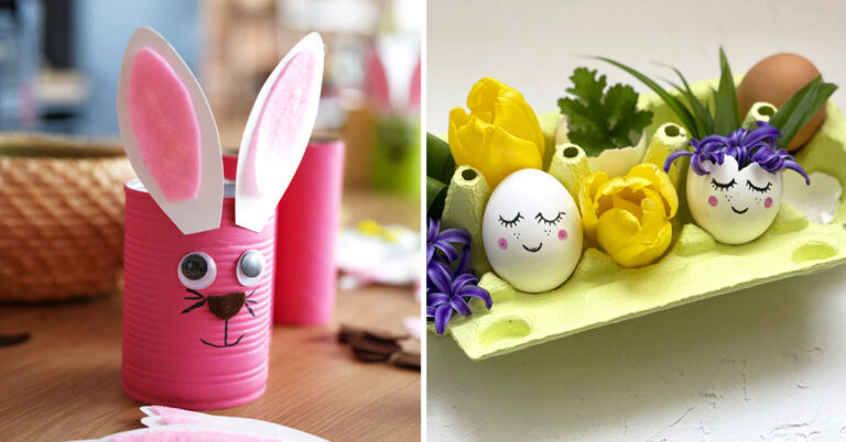10 idee bellissime di riciclo creativo per Pasqua: lasciatevi ispirare idee di riciclo per decorare a Pasqua.