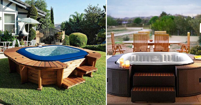 Vasche idromassaggio: 8 idee per arredare un piccolo angolo spa in casa o in giardino vasche idromassaggio da esterno