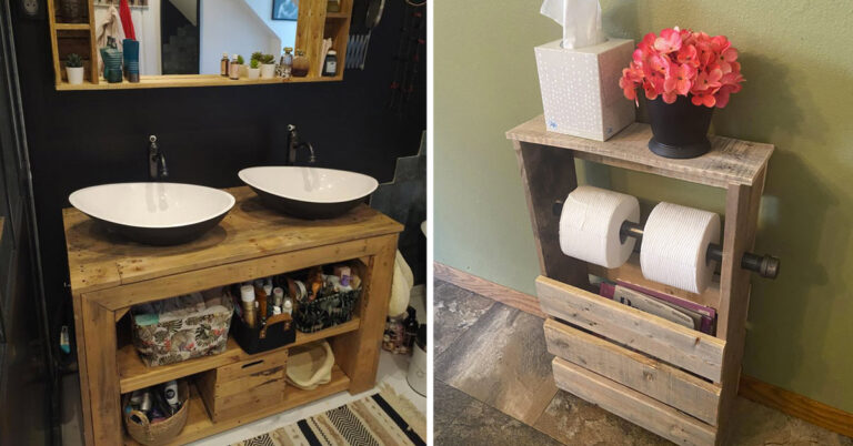 Arredare il bagno recuperando i bancali di legno: 15 idee fai da te Arredare il bagno recuperando i bancali di legno.