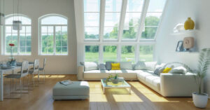 Arredare il soggiorno con il colore bianco