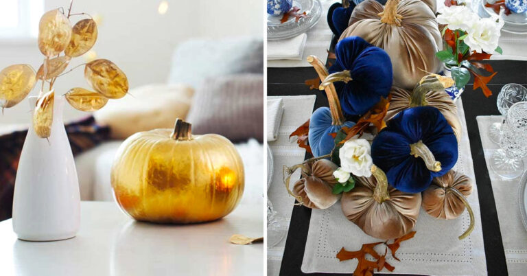Luxury Halloween: ecco una selezione di decorazioni per un Halloween molto chic Luxury Halloween: zucche decorate in modo chic.