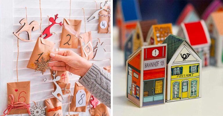 Il calendario dell'avvento con il riciclo creativo: 7 belle idee da copiare Calendario dell'avvento con il riciclo creativo