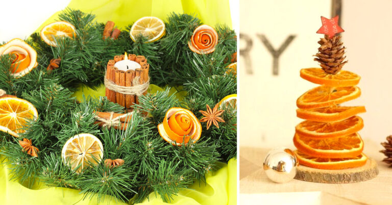 Realizzare un bel centrotavola con le arance essiccate: 7 idee per ispirarsi Centrotavola fai da te con le arance essiccate.