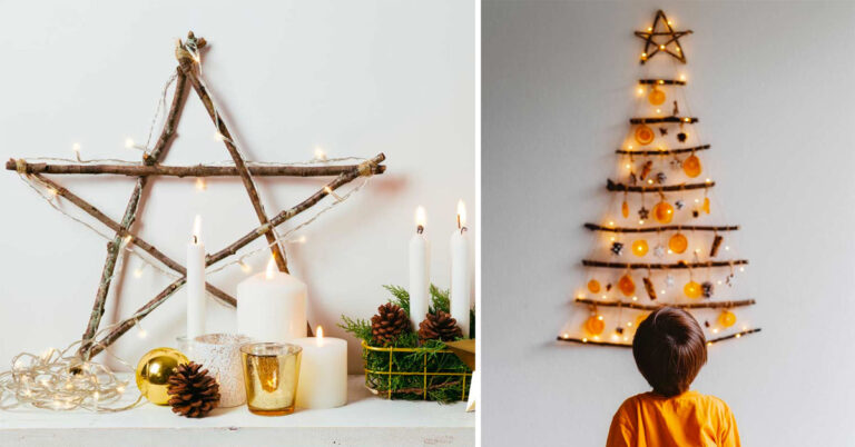 8 decorazioni di Natale da realizzare fai da te con rami e tronchetti Decorazioni di Natale fai da te con rami e tronchetti.