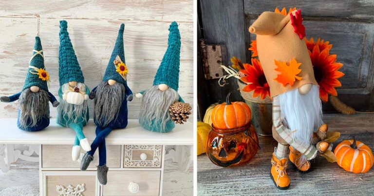 Gli gnomi dell'autunno sono facili da realizzare e perfetti per decorare gno d'autunno facili da realizzare per decorare casa