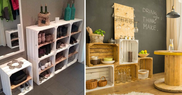 Le migliori idee per riciclare le cassette e creare mobiletti fai da te Mobiletti fai da te con cassette di legno.