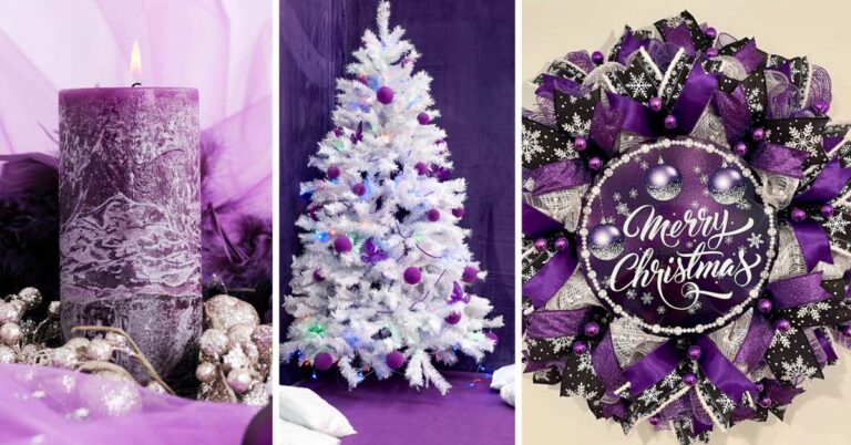 Per Natale decorate la casa di viola: lasciatevi ispirare Idee di decorazioni natalizie viola.