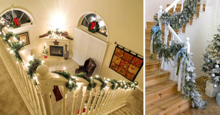 Come decorare per Natale la scala e il corrimano: ispiratevi Come decorare per Natale la scala e il corrimano