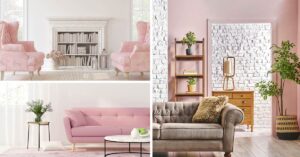 Come arredare il soggiorno con il rosa.