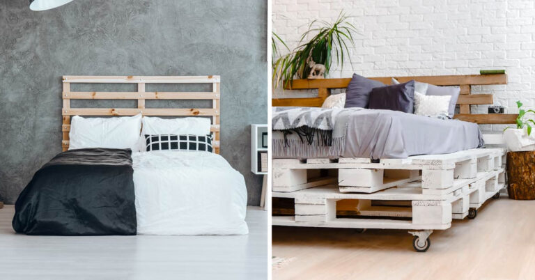 Un letto con bancali: 8 idee fai da te da non perdere Letto fai da te con bancali.