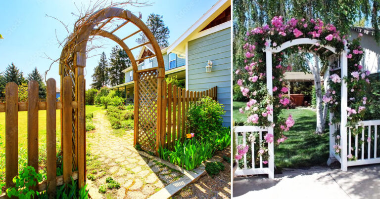 Segnare l'entrata del giardino con un bell'arco in legno: ecco alcune idee per ispirarvi arco-da-giardino-in-legno