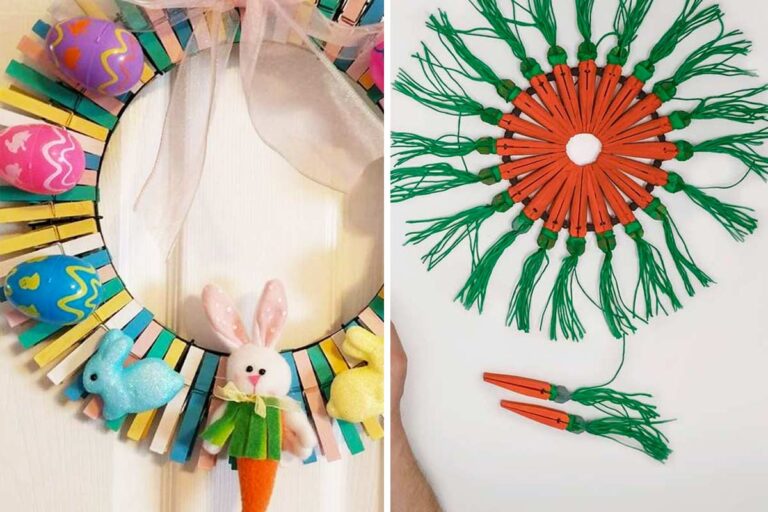 Pasqua 2022: decorazioni fai da te riciclando le mollette del bucato riciclo-mollette-decorazioni-pasquali