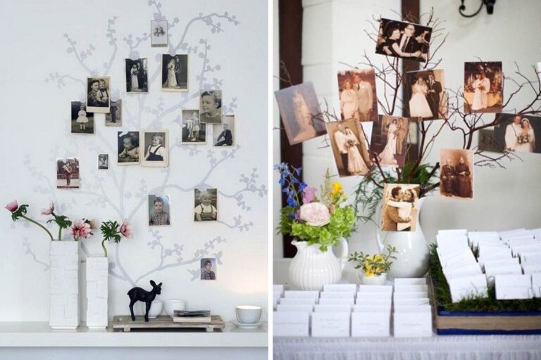 Un albero di foto: 15 idee super creative per decorare casa in modo unico Un alberello di foto fai da te per decorare.