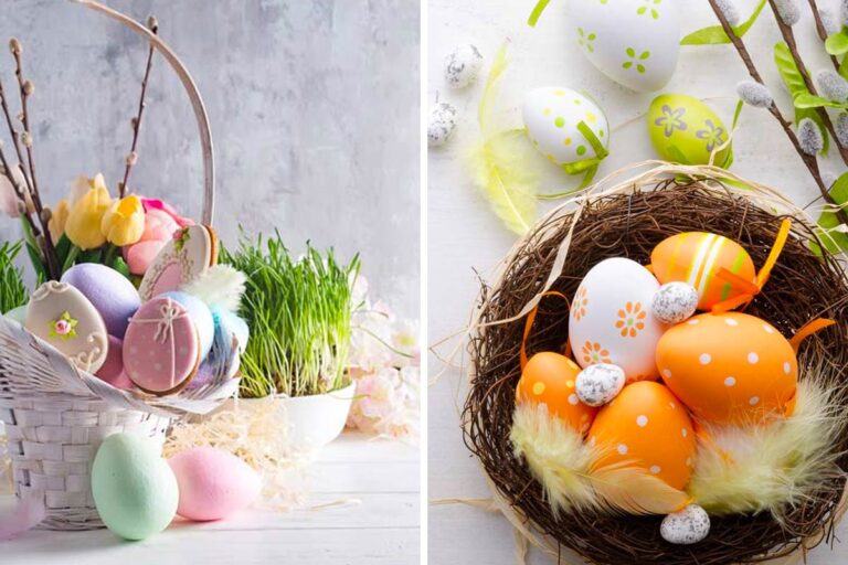 Un bel cesto pieno di colori per decorare casa in modo incantevole durante la Pasqua: ispiratevi Cesto pieno di colori per decorare casa in modo incantevole durante la Pasqua.