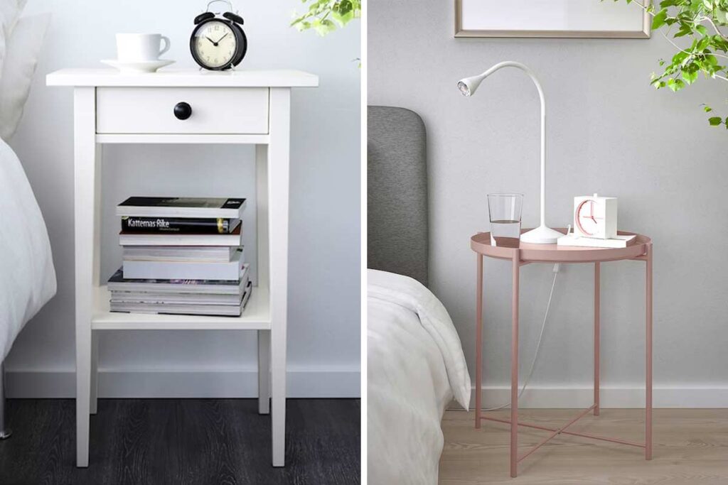 comodini Ikea per una camera super glamour