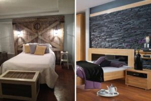 idee per decorare la parete del letto