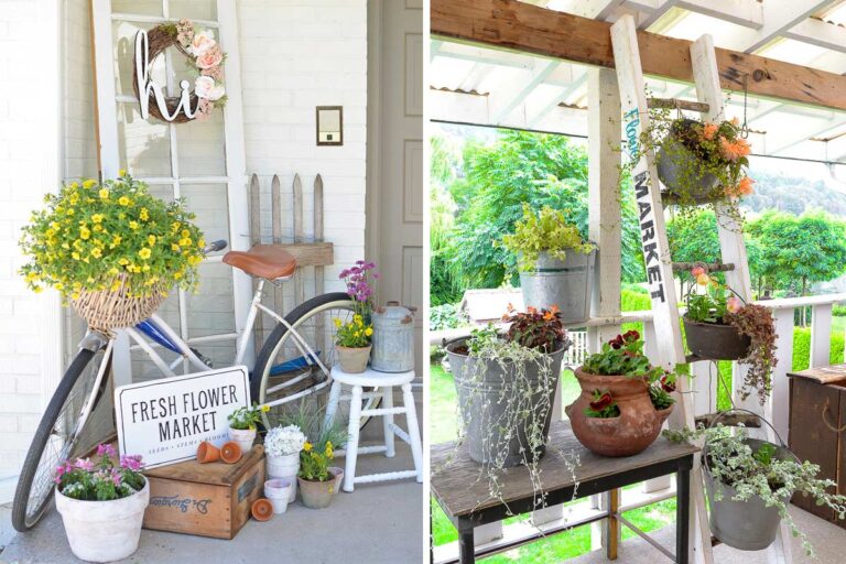 Tante idee per riciclare oggetti e vecchi mobili per creare un portico in stile vintage riciclare oggetti e vecchi mobili per creare un portico in stile vintage