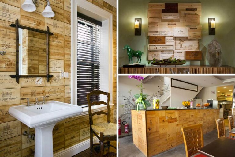 Rivestire una parete con le casse di vino! Un tocco vintage in casa con queste 10 idee originali Rivestire una parete con le casse di vino.