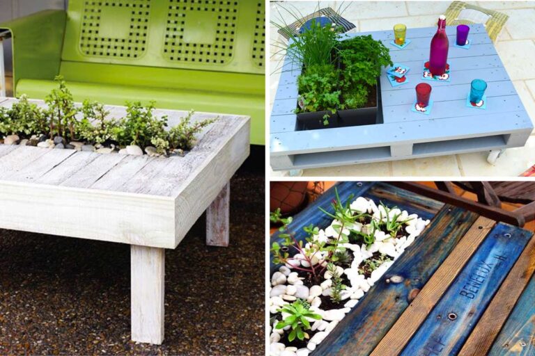 Realizzare un tavolino in pallet con fioriera integrata: 9 idee davvero originali Realizzare un tavolino in pallet con fioriera integrata.