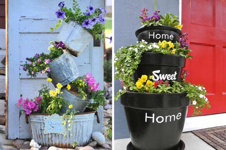 Realizzare una torre di fiori per decorare in giardino! Ecco 11 idee originali per ispirarsi Realizzare una torre di fiori per decorare in giardino.