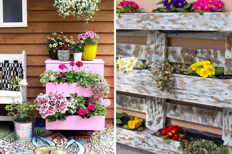 decorare-ingresso-con-fioriere-fai-da-te