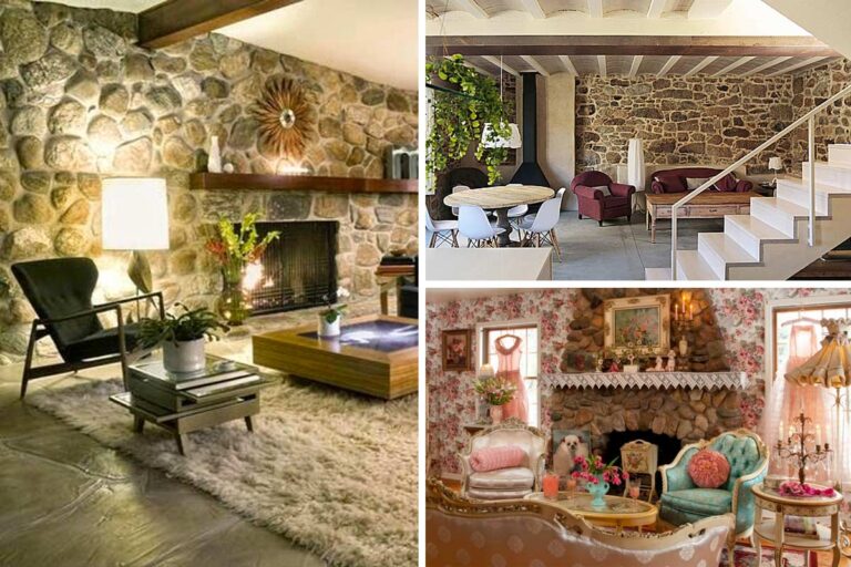 Il soggiorno con pietre a vista: 10 splendide idee per dare carattere alla vostra casa Il soggiorno con pietre a vista.