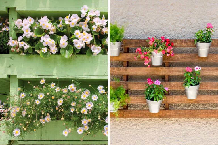 Fioriere a muro fai da te dal design esclusivo con il riciclo creativo dei pallet Riciclo creativo dei pallet per creare fioriere design.