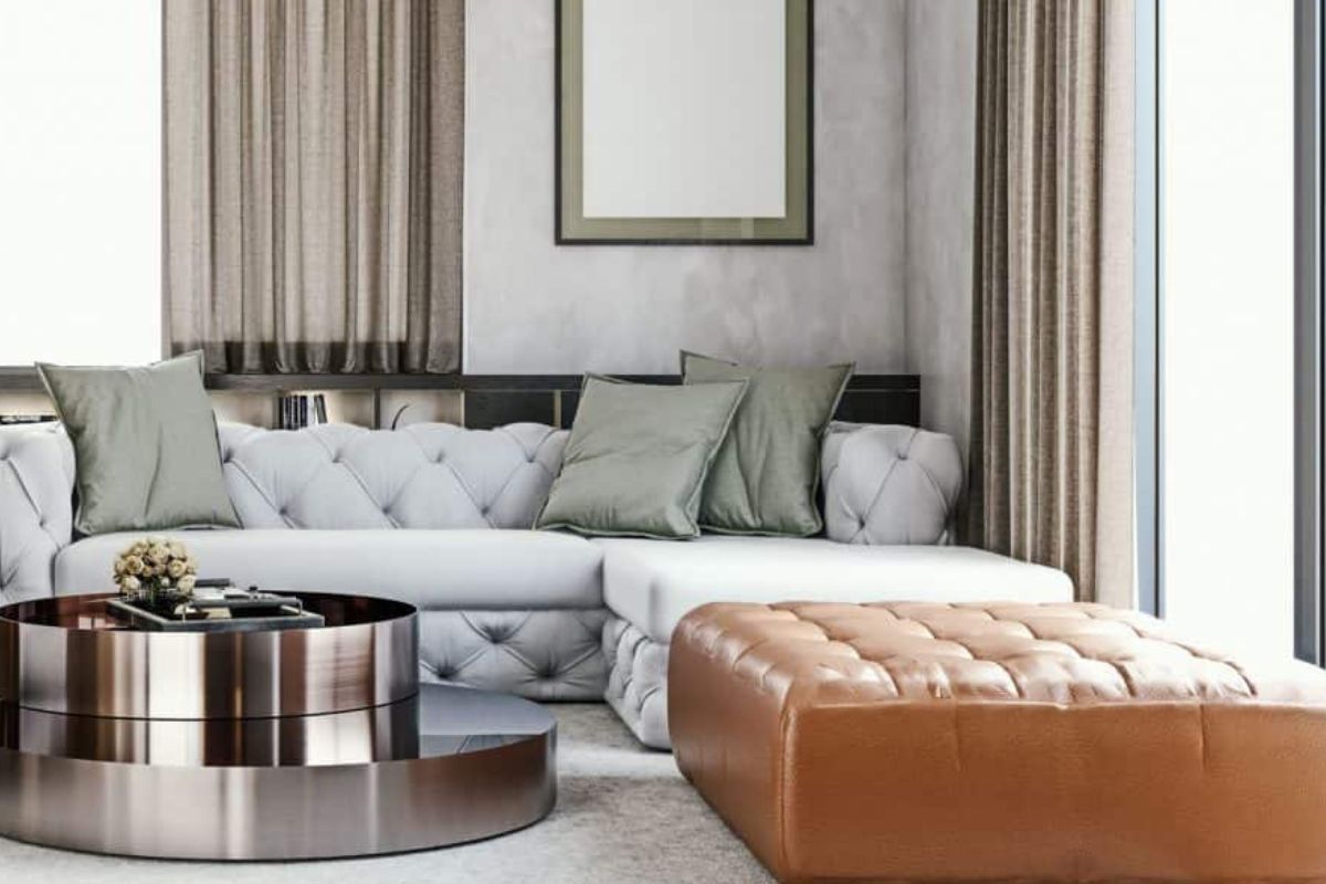 arredare il salotto con i pouf