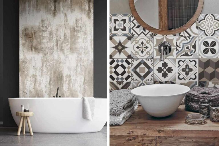 Rivestimenti originali per la stanza da bagno: spunti creativi e incantevoli Rivestimenti originali per la stanza da bagno