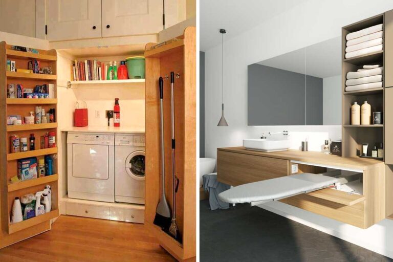 Angolo lavanderia in una casa piccola? Ecco come crearlo con queste furbe idee salvaspazio Angolo lavanderia in una casa piccola