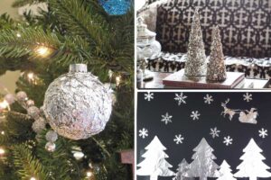 lavoretti natalizi fai da te con carta stagnola