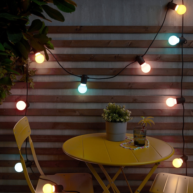 SOMMARLÅNKE Ghirlanda luminosa a led multicolore ideale per il balcone