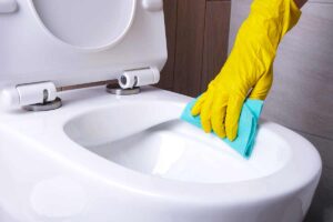 pulizia del bagno calcare