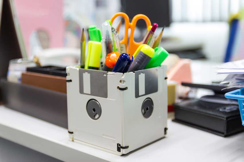 Floppy disk portapenne