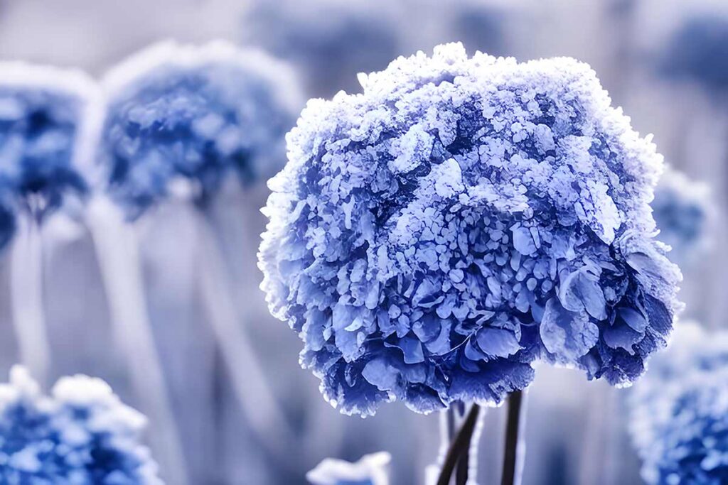 Salvare le ortensie dal gelo.