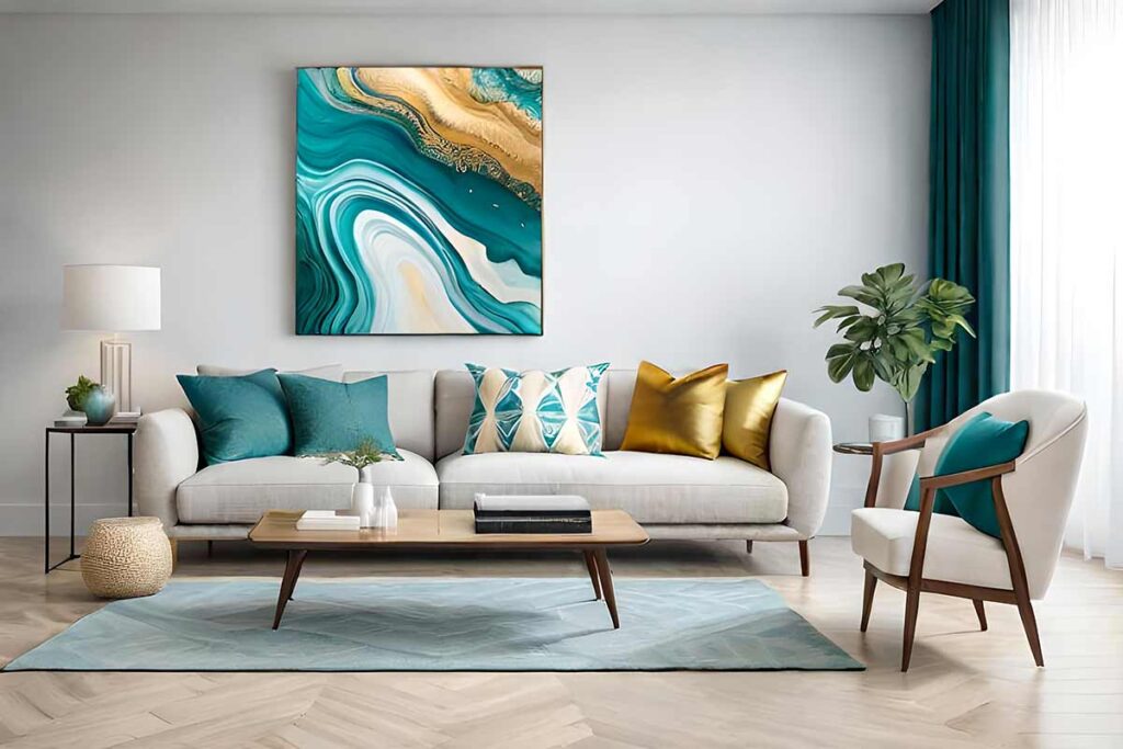 quadri grandi soggiorno moderno