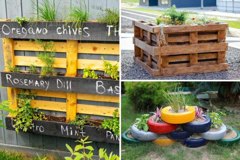 Arredo giardino DIY: pallet e pneumatici come non li hai mai visti riciclo pallet e pneumatici giardino
